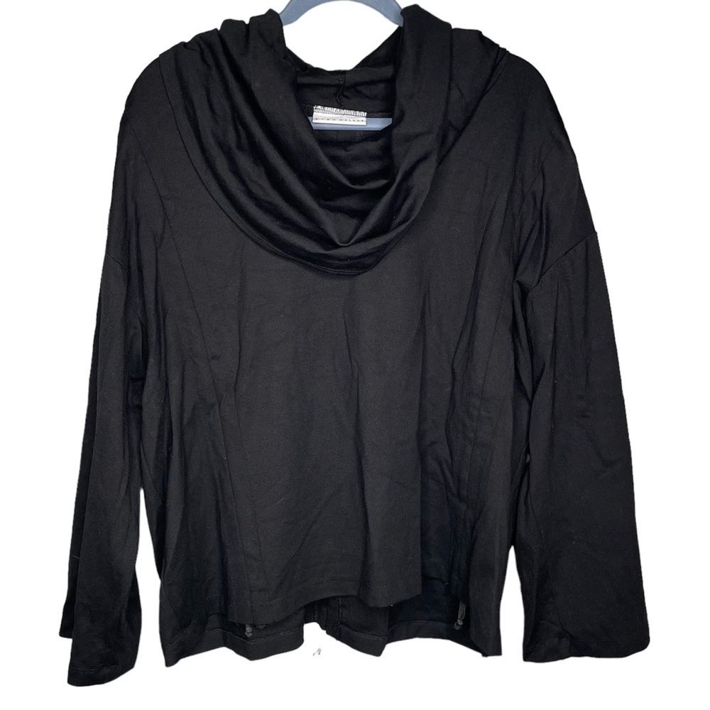 Bryn Walker lakenlook top long sleeve drape cowel neck black women’s size small